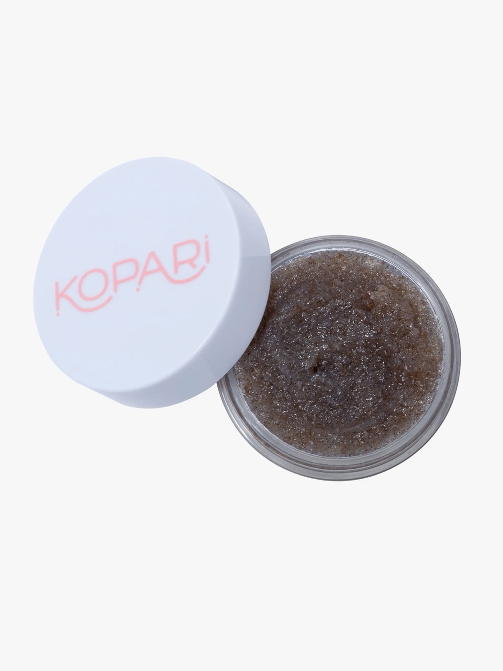 Kopari Brown Sugar Baby Scrub – White Lid with Pink Logo, Brown Scrub